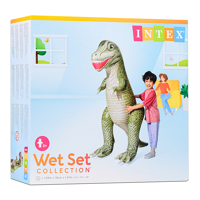 Фото к товару Игрушка надувная "Динозавр" от 3-8 лет, Тиранозавр или Стегозавр в ассортименте, 48593NP INTEX Игрушка надувная "Динозавр" от 3-8 лет, Тиранозавр или Стегозавр в ассортименте, 48593NP INTEX