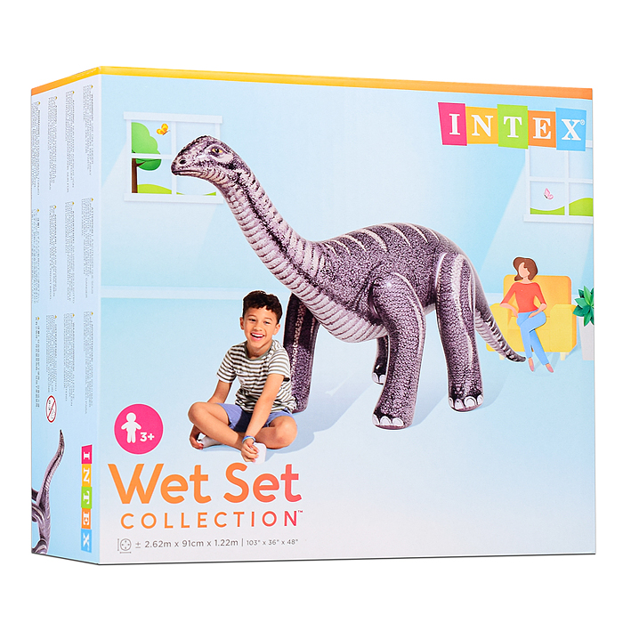 Фото к товару Игрушка надувная "Динозавр" от 3-8 лет, Трицератопс или Бронтозавр в ассортименте, 48594NP INTEX Игрушка надувная "Динозавр" от 3-8 лет, Трицератопс или Бронтозавр в ассортименте, 48594NP INTEX