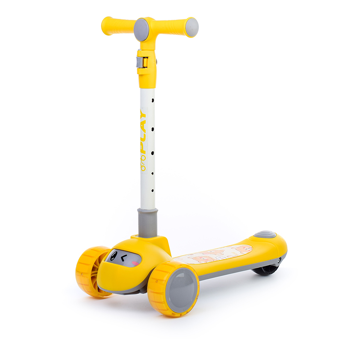 Фото к товару Самокат U038230Y 3-х кол., желтый, PU, ABEC 7, в коробке Самокат U038230Y 3-х кол., желтый, PU, ABEC 7, в коробке