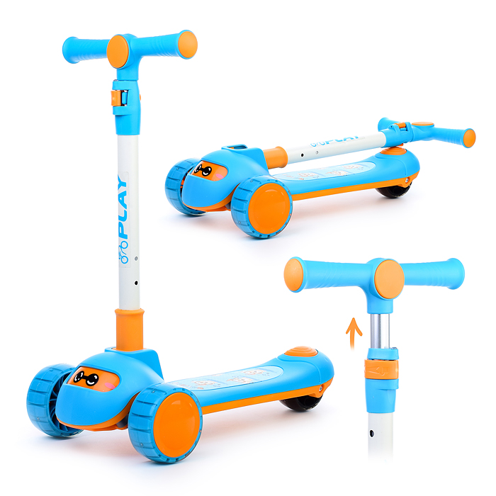 Самокат U038230Y 3-х кол., синий, PU, ABEC 7, в коробке Самокат U038230Y 3-х кол., синий, PU, ABEC 7, в коробке