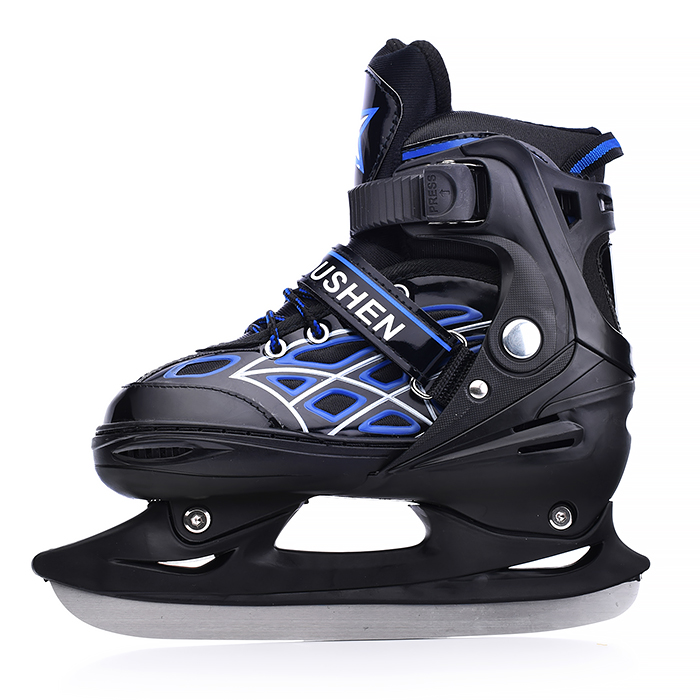 Фото к товару Коньки детские 00-1379, размер M, синий Коньки детские 00-1379, размер M, синий