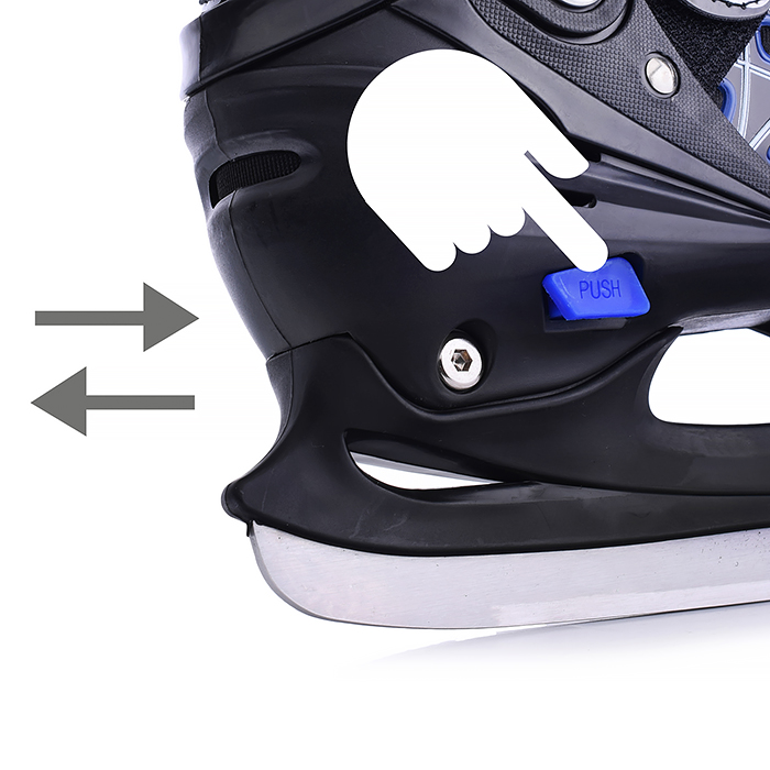 Фото к товару Коньки детские 00-1379, размер M, синий Коньки детские 00-1379, размер M, синий