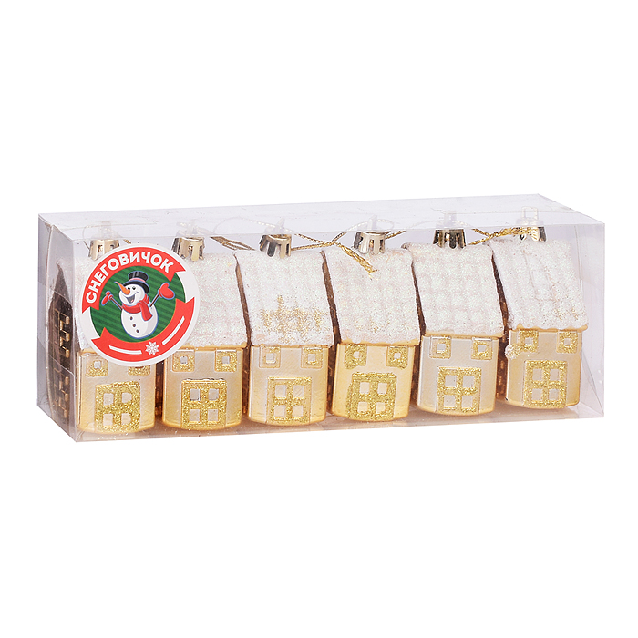 Фото к товару Набор новогодних украшений S0172 "Сказочный домик" в коробке Набор новогодних украшений S0172 "Сказочный домик" в коробке