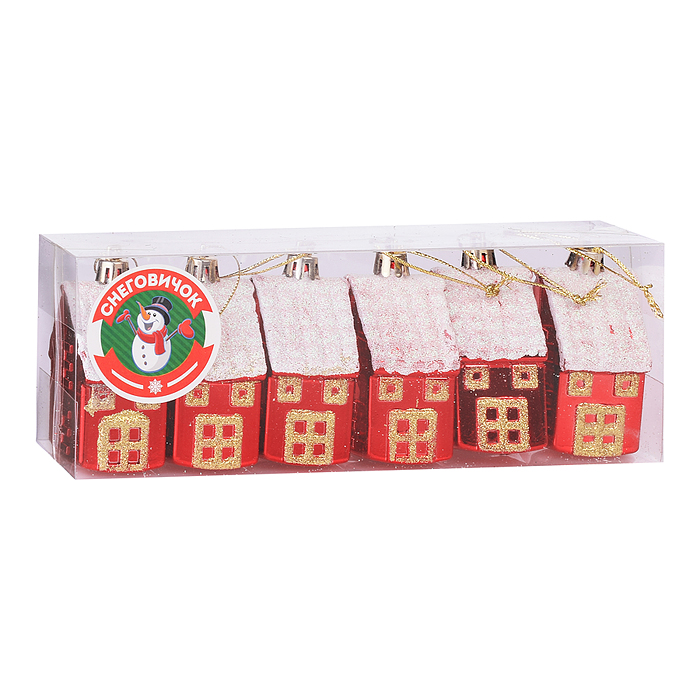 Фото к товару Набор новогодних украшений S0172 "Сказочный домик" в коробке Набор новогодних украшений S0172 "Сказочный домик" в коробке