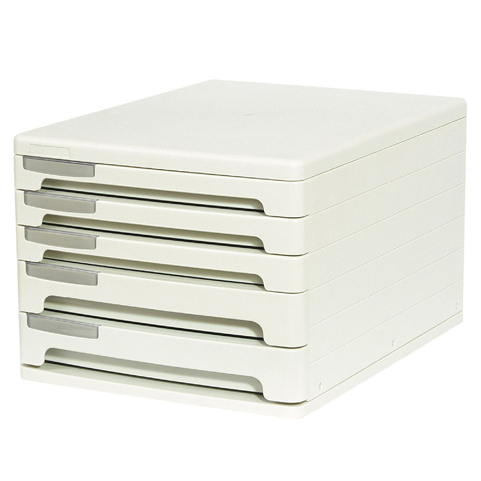 Файл-кабинет пластиковый 5-секционный серый Файл-кабинет пластиковый 5-секционный серый