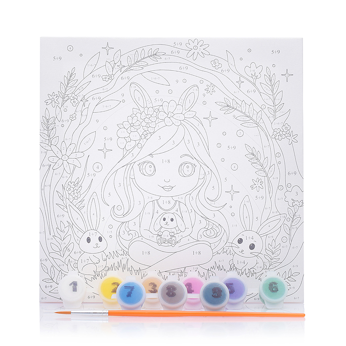 Картина по номерам детская (холст на подрамнике 20*20) "Фея на поляне" Картина по номерам детская (холст на подрамнике 20*20) "Фея на поляне"