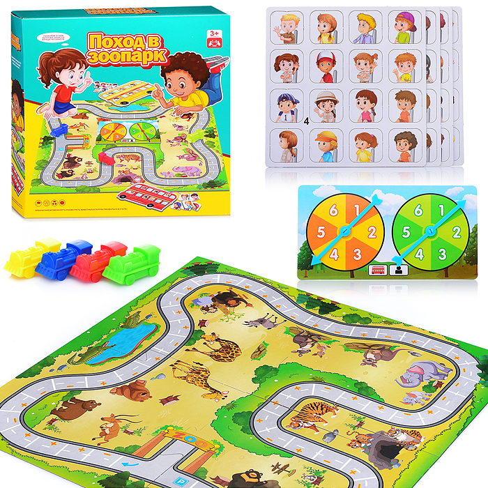Настольная игра 039 "Поход в зоопарк" в коробке Настольная игра 039 "Поход в зоопарк" в коробке
