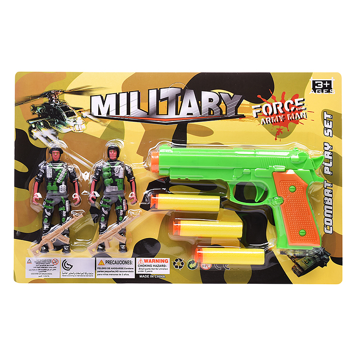 Пистолет R123-13 "Выстрел солдата" на листе (зеленый)