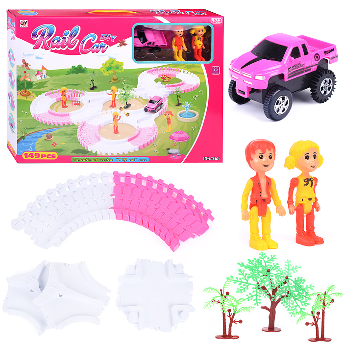 Автотрек гибкий A1-4 "Rail car" (149 дет.) в коробке Автотрек гибкий A1-4 "Rail car" (149 дет.) в коробке