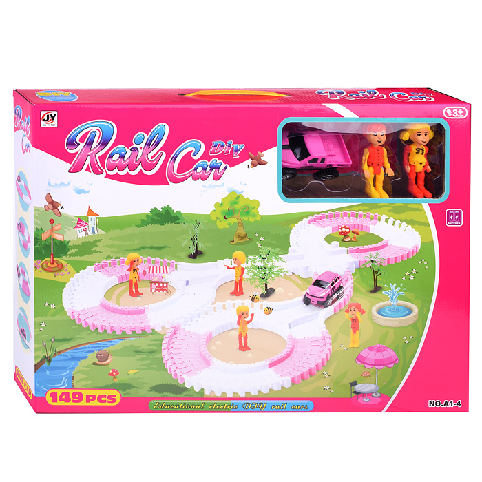 Фото к товару Автотрек гибкий A1-4 "Rail car" (149 дет.) в коробке Автотрек гибкий A1-4 "Rail car" (149 дет.) в коробке