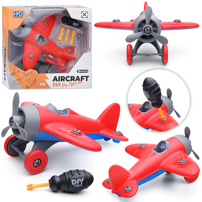 Конструктор HMD199-70 "Самолет" с отверткой, в коробке Конструктор HMD199-70 "Самолет" с отверткой, в коробке