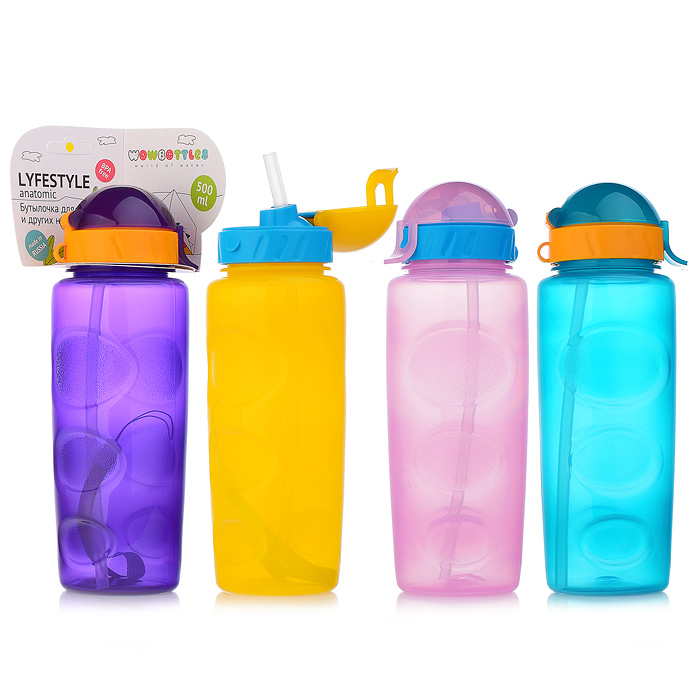 Бутылка для воды и других напитков "Lifestyle" 500 ml. anatomic, в ассортименте
