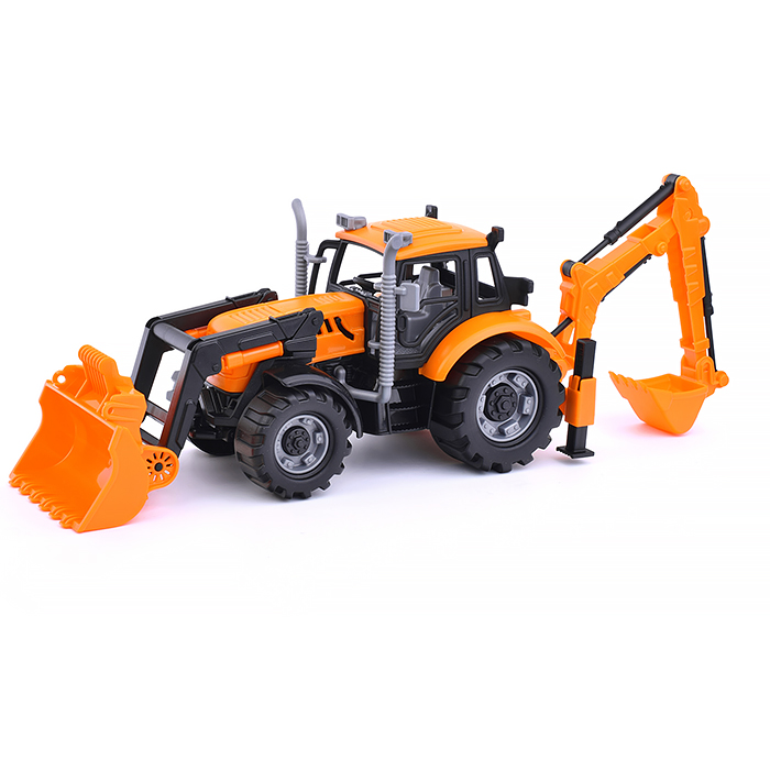 Фото к товару Экскаватор-погрузчик "Прогресс" инерционный (оранжевый) (в коробке) Экскаватор-погрузчик "Прогресс" инерционный (оранжевый) (в коробке)