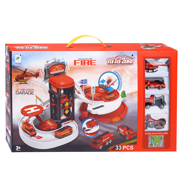 Фото к товару Парковка 660-A337 "Пожарная служба" в коробке Парковка 660-A337 "Пожарная служба" в коробке