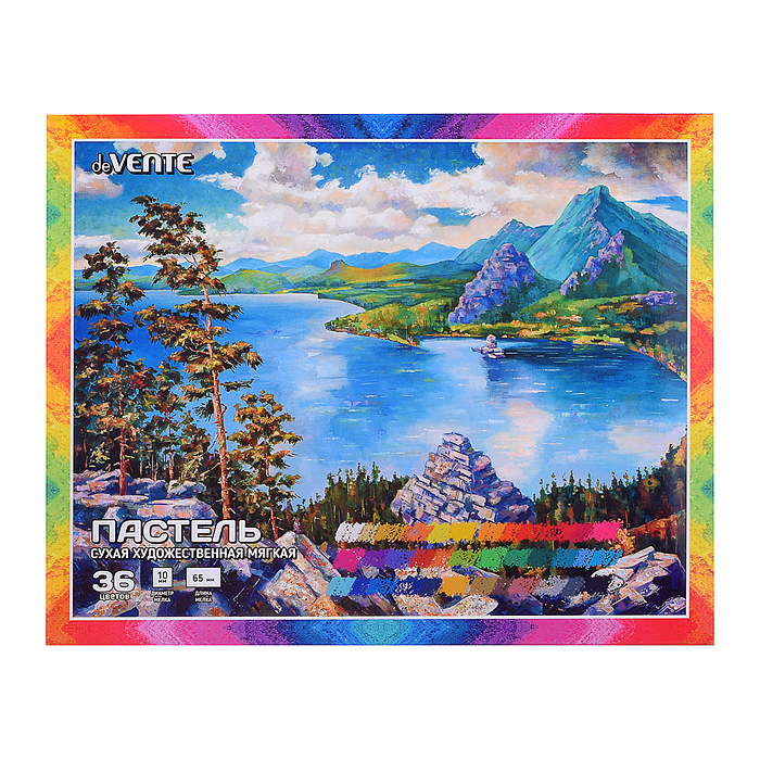 Фото к товару Пастель сухая художественная мягкая 36 цветов, квадратное сечение 65x10 мм Пастель сухая художественная мягкая 36 цветов, квадратное сечение 65x10 мм