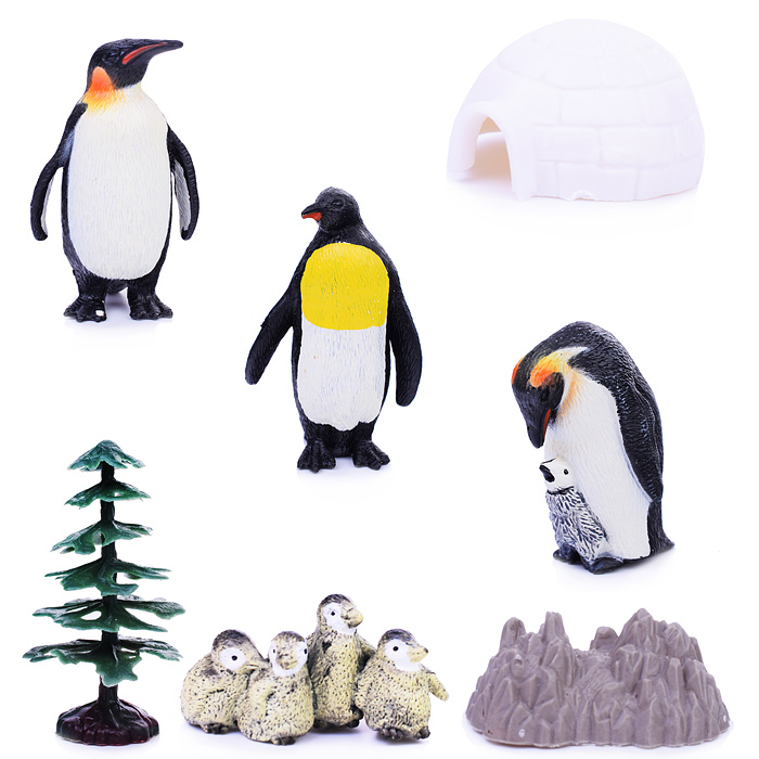 Набор животных KZ956-027E "Пингвины" в тубусе Набор животных KZ956-027E "Пингвины" в тубусе