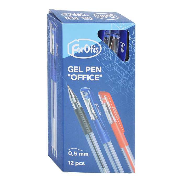 Фото к товару Ручка гелевая синии черн. 0.5мм (стержень меняется) Ручка гелевая синии черн. 0.5мм (стержень меняется)