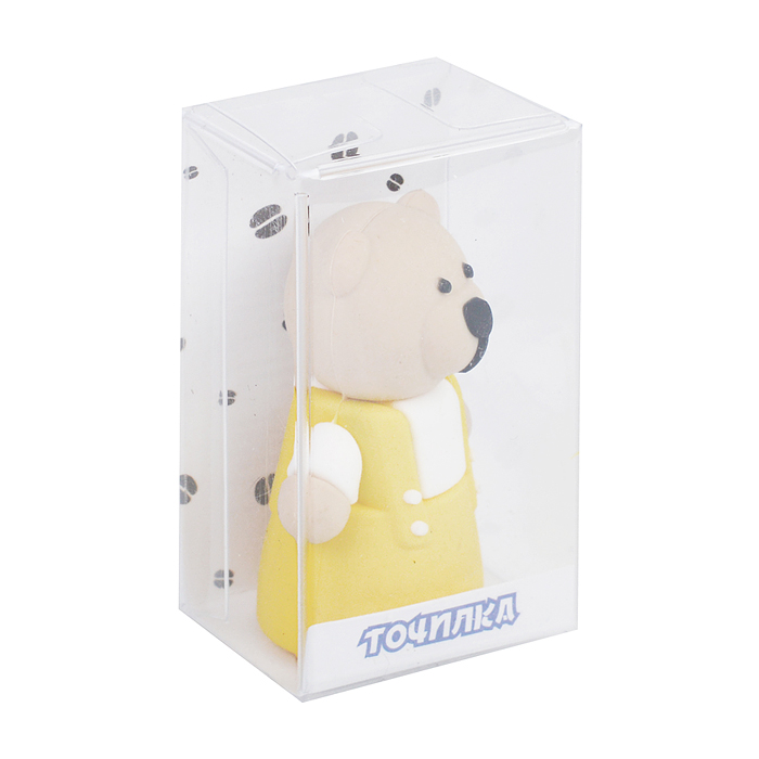 Фото к товару Точилка пластиковая "Мишка" 4,5х4 см. в дисплее Точилка пластиковая "Мишка" 4,5х4 см. в дисплее
