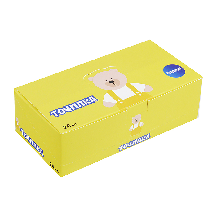 Фото к товару Точилка пластиковая "Мишка" 4,5х4 см. в дисплее Точилка пластиковая "Мишка" 4,5х4 см. в дисплее