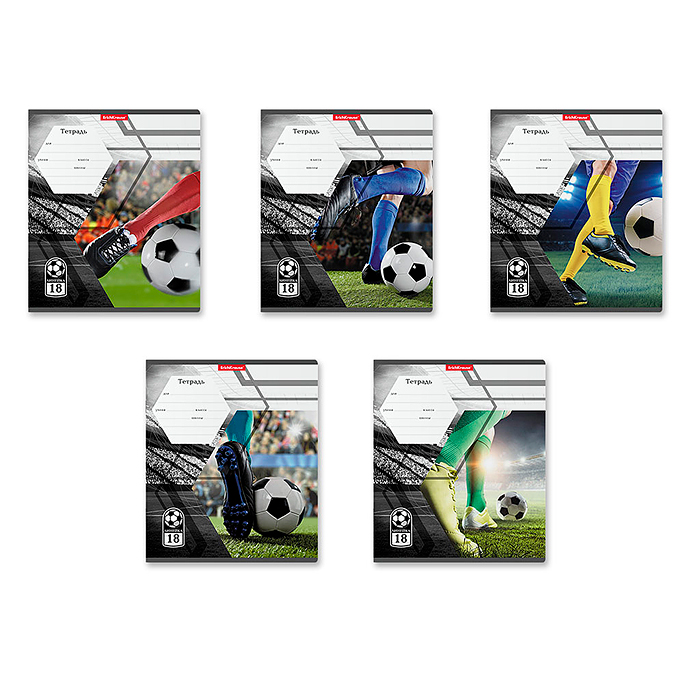 Тетрадь 18 л. линейка Dribbling (в плёнке по 10 шт.) Тетрадь 18 л. линейка Dribbling (в плёнке по 10 шт.)