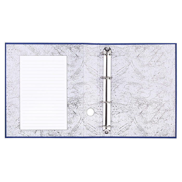 Фото к товару Папка на кольцах A4 50 мм, 4 кольца диаметром 40 мм PP синяя Папка на кольцах A4 50 мм, 4 кольца диаметром 40 мм PP синяя