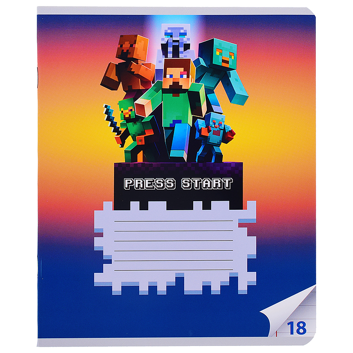 Фото к товару Тетрадь 18 л. линейка "My Game" формат А5, на скрепке, с полями Тетрадь 18 л. линейка "My Game" формат А5, на скрепке, с полями