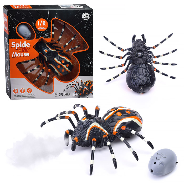 Паук TT6024A "Крестовик" р/у, с распылителем 27MHz, свет, в коробке Паук TT6024A "Крестовик" р/у, с распылителем 27MHz, свет, в коробке