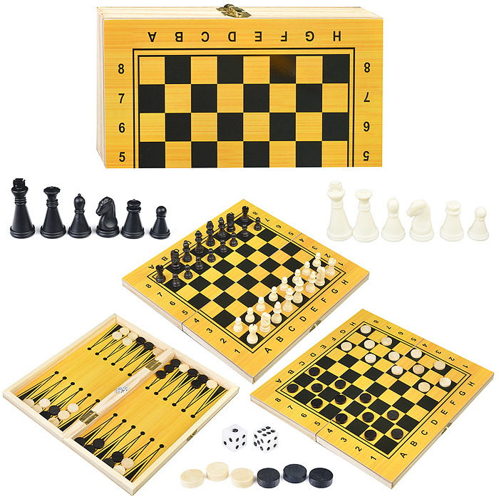 Игра 00-3180, 3 в 1 "Шахматы, шашки, нарды" Игра 00-3180, 3 в 1 "Шахматы, шашки, нарды"