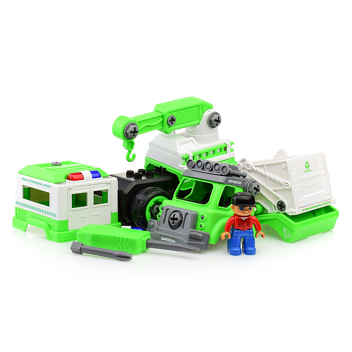 Фото к товару Конструктор LM8042/43/44-SY-3 "Городские службы" зеленый, в коробке Конструктор LM8042/43/44-SY-3 "Городские службы" зеленый, в коробке