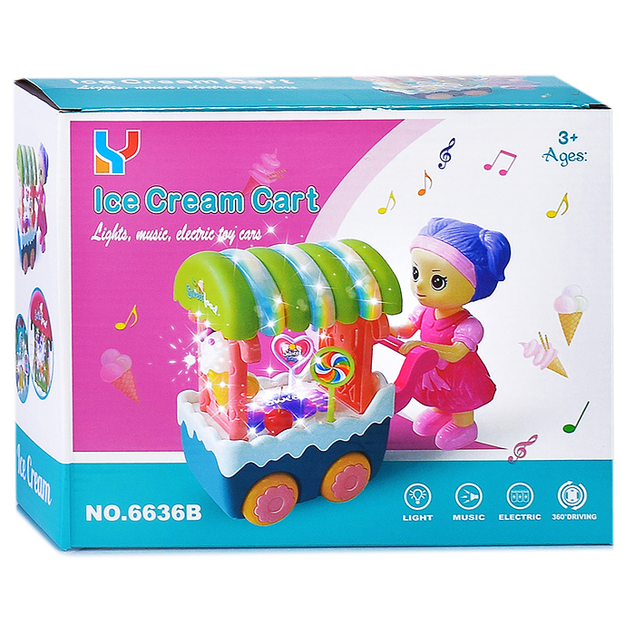 Интерактивная игрушка 6636B "Девочка с тележкой" в коробке