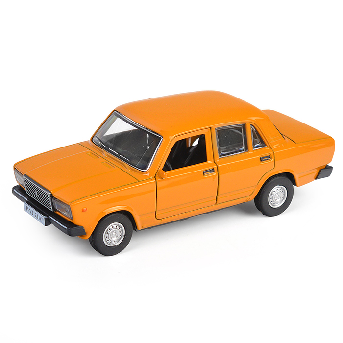 Фото к товару Машина металл ВАЗ-2107 12 см, (двери, багаж, желтый) инерц, в коробке Машина металл ВАЗ-2107 12 см, (двери, багаж, желтый) инерц, в коробке