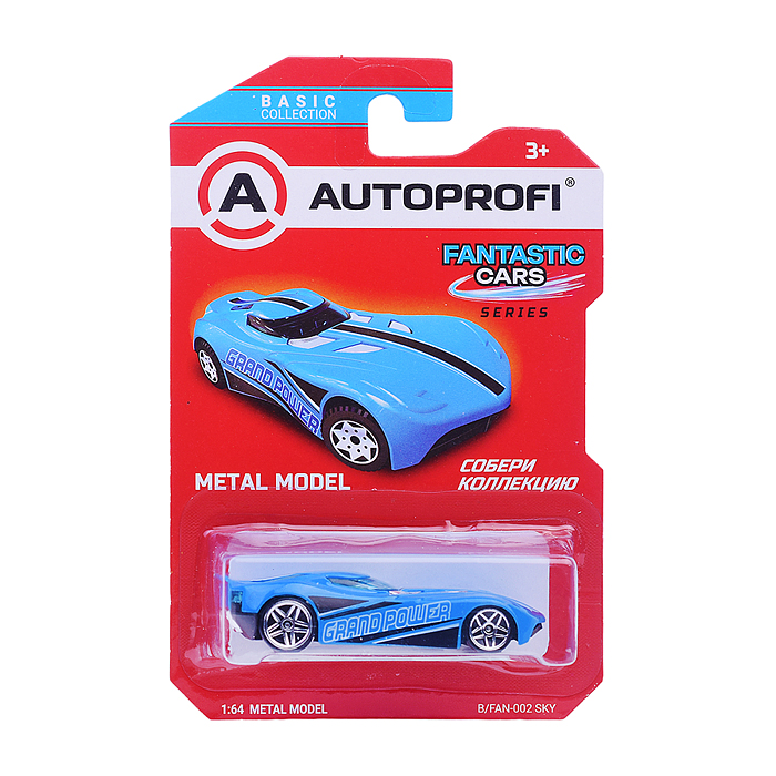Машинка коллекционная 1:64, Серия Fantastic Cars, голубой Машинка коллекционная 1:64, Серия Fantastic Cars, голубой