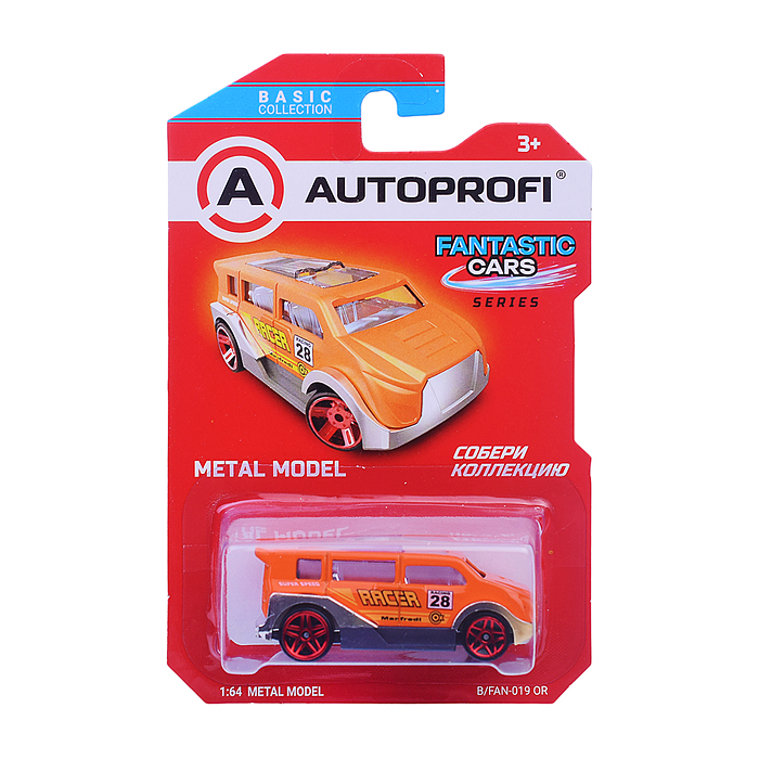 Машинка коллекционная 1:64, Серия Fantastic Cars, оранжевый Машинка коллекционная 1:64, Серия Fantastic Cars, оранжевый
