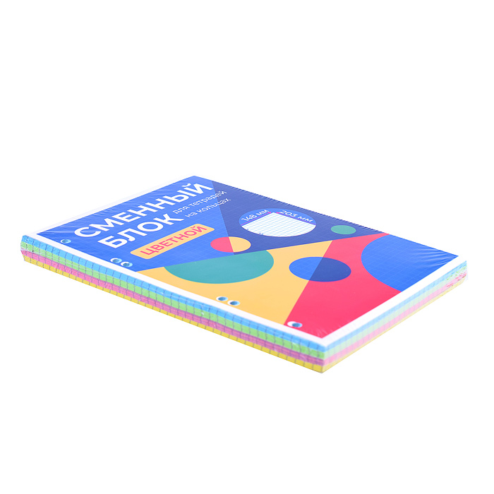 Сменный блок 200л., клетка "Микс цветов" А5 плёнка