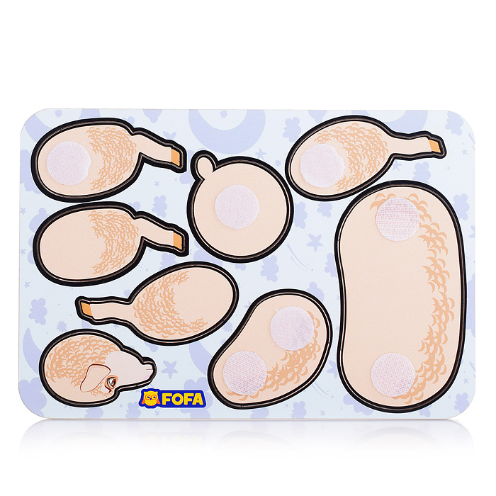 Пазл. Животные на липучках "Лошадь и баран" комплект 2 шт 