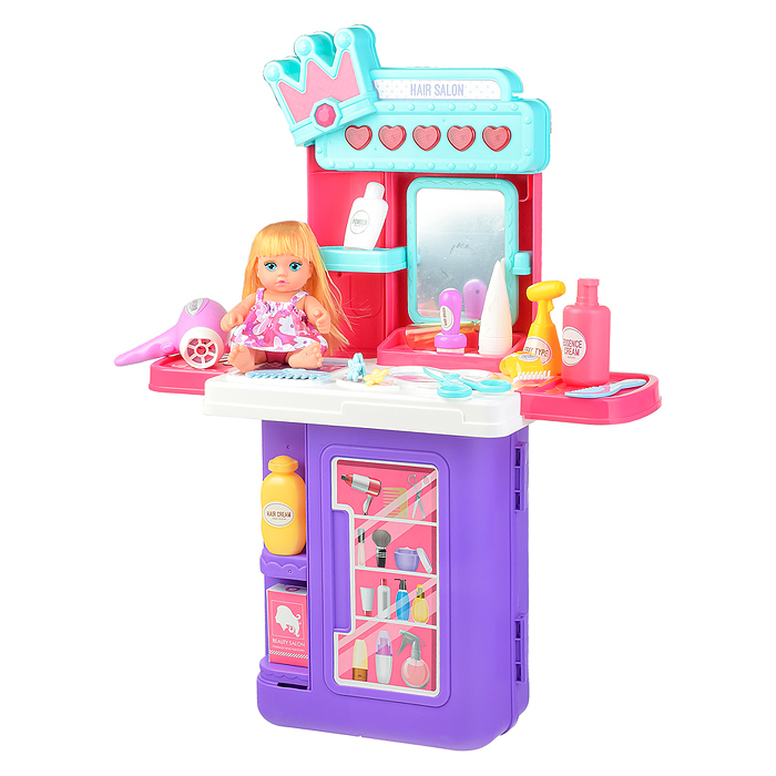 Фото к товару Игровой набор 8257P "Стилист" в чемодане Игровой набор 8257P "Стилист" в чемодане