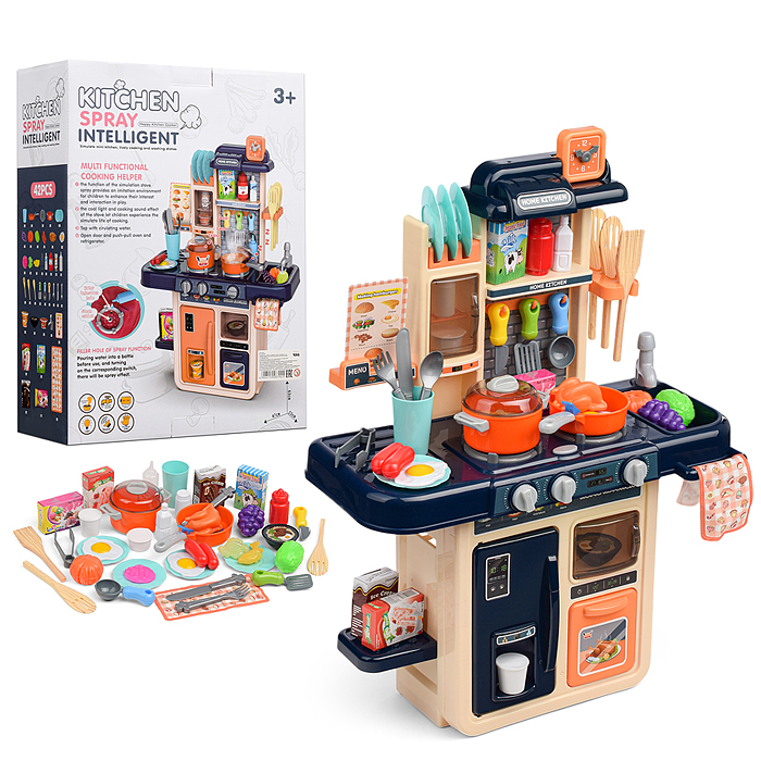 Игровой набор кухня MJL-708 "Время игры"  цвет синий, в коробке