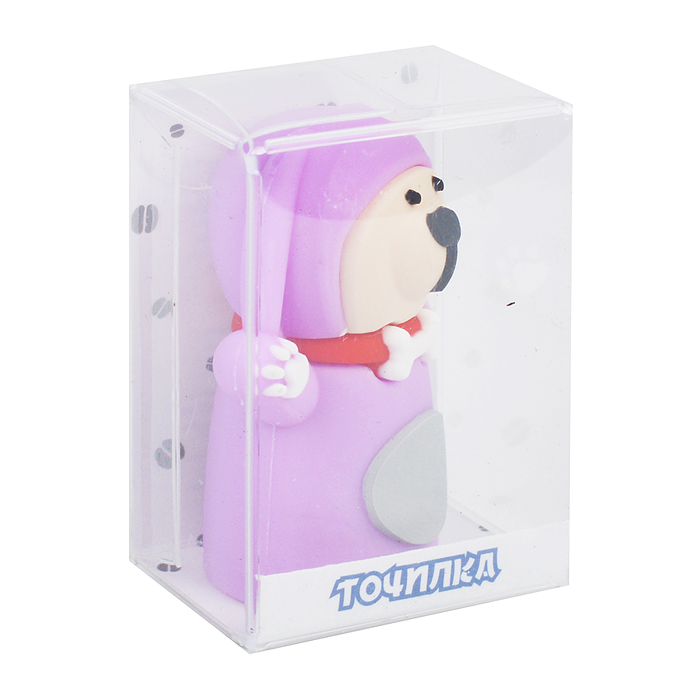 Фото к товару Точилка пластиковая "Собачка" 4,5х4см. в дисплее Точилка пластиковая "Собачка" 4,5х4см. в дисплее