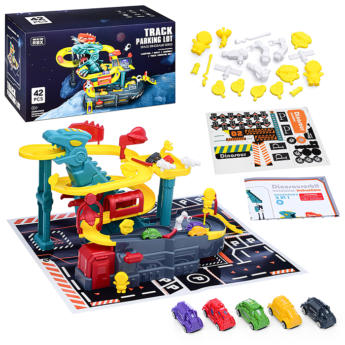 Парковка-трек 388-589 "Дино паркинг" (42 дет.) в коробке Парковка-трек 388-589 "Дино паркинг" (42 дет.) в коробке