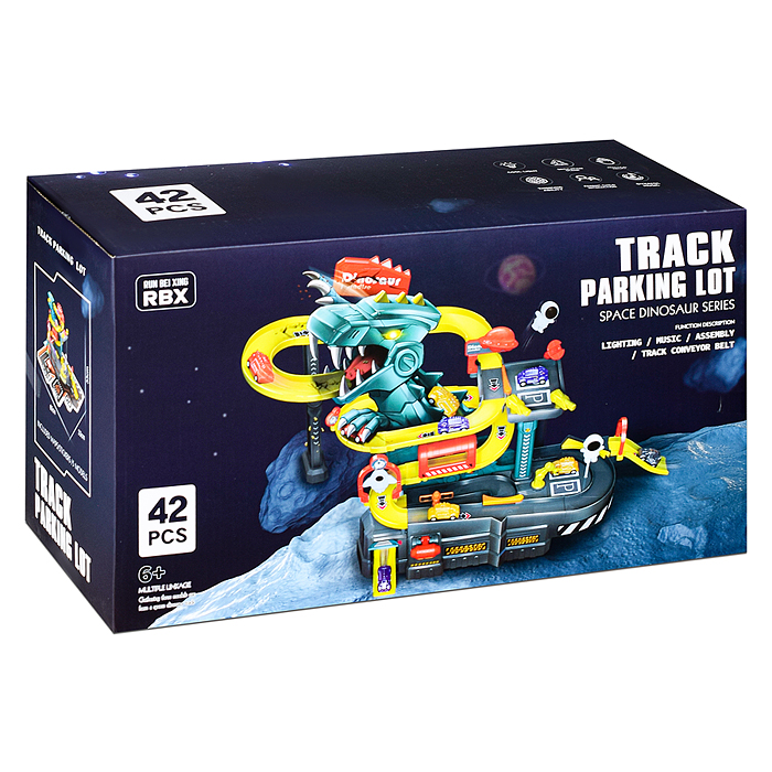 Фото к товару Парковка-трек 388-589 "Дино паркинг" (42 дет.) в коробке Парковка-трек 388-589 "Дино паркинг" (42 дет.) в коробке