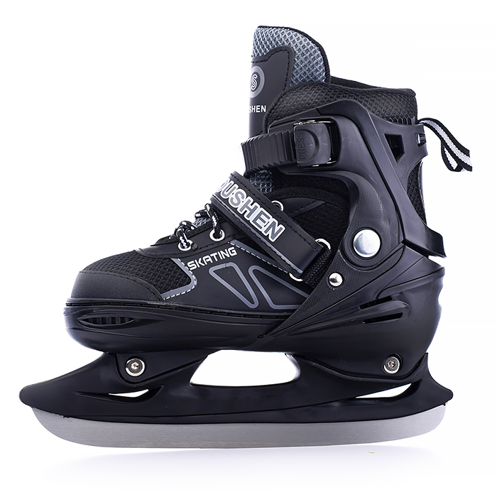 Фото к товару Коньки детские 00-1374, размер M, черный Коньки детские 00-1374, размер M, черный