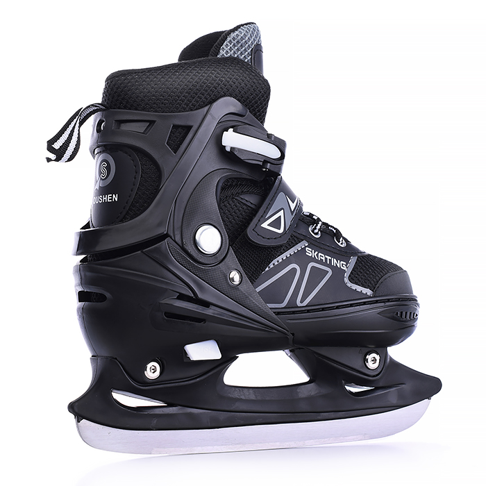 Фото к товару Коньки детские 00-1374, размер M, черный Коньки детские 00-1374, размер M, черный