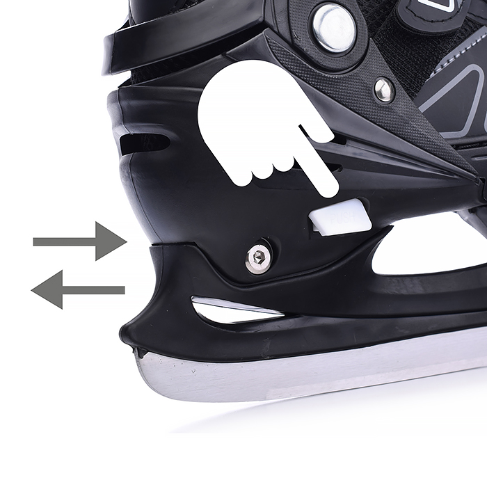 Фото к товару Коньки детские 00-1374, размер M, черный Коньки детские 00-1374, размер M, черный