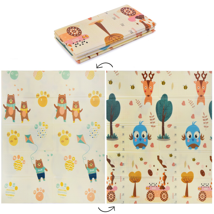 Коврик развивающий 00-1464 "Животные на прогулке" (150*180*0.8см.)