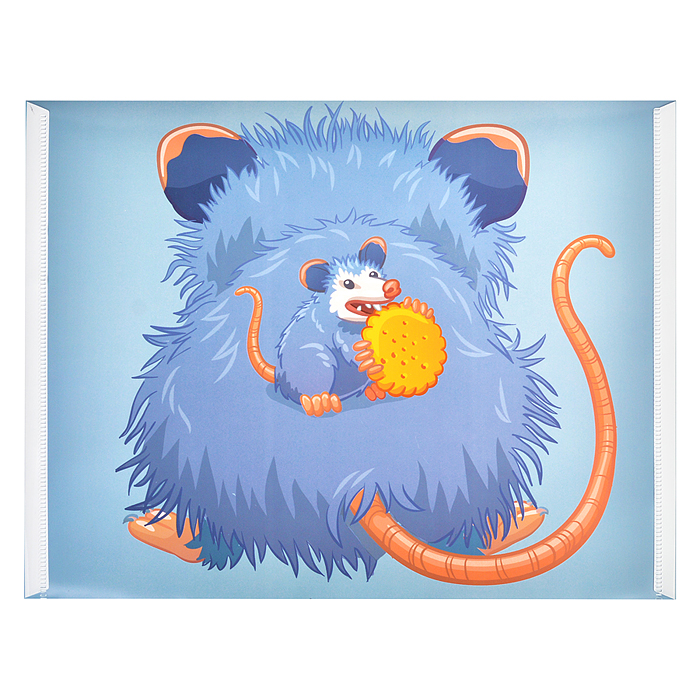 Фото к товару Папка-конверт на кнопке А4, пластик, Опоссум, 180 мкм, двусторонняя печать Папка-конверт на кнопке А4, пластик, Опоссум, 180 мкм, двусторонняя печать