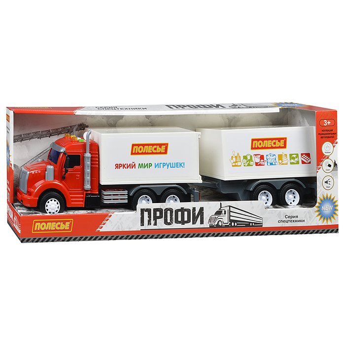 Фото к товару Автомобиль-фургон "Профи" с прицепом инерционный (со светом и звуком) (красно-белый) (в коробке) Автомобиль-фургон "Профи" с прицепом инерционный (со светом и звуком) (красно-белый) (в коробке)