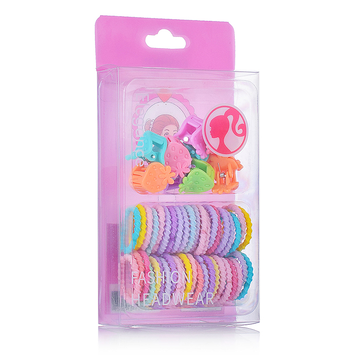 Фото к товару Набор резинок/заколок для волос 00-3867 "Клубнички" 60 предметов Набор резинок/заколок для волос 00-3867 "Клубнички" 60 предметов