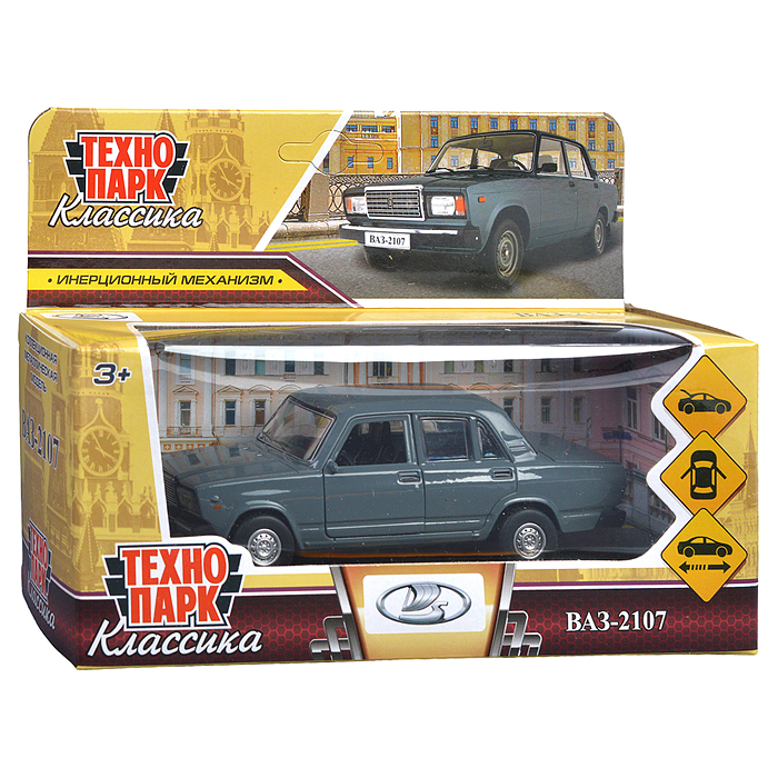 Фото к товару Машина металл ВАЗ-2107 12 см, (двери, багаж, мокрый асфальт) в коробке Машина металл ВАЗ-2107 12 см, (двери, багаж, мокрый асфальт) в коробке