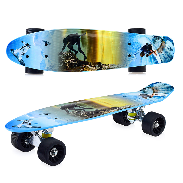 Фото к товару Скейтборд подростковый ROCKET 57x15 см,колеса PU Скейтборд подростковый ROCKET 57x15 см,колеса PU