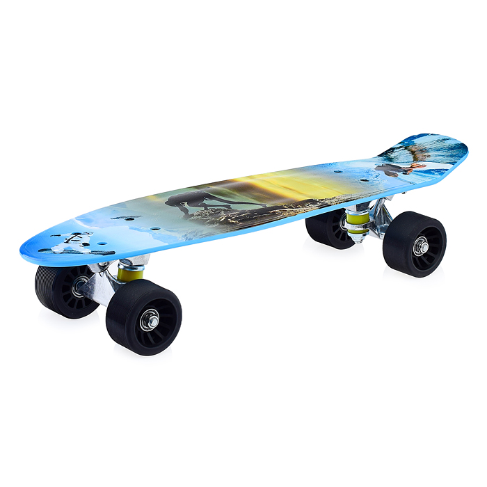 Фото к товару Скейтборд подростковый ROCKET 57x15 см,колеса PU Скейтборд подростковый ROCKET 57x15 см,колеса PU